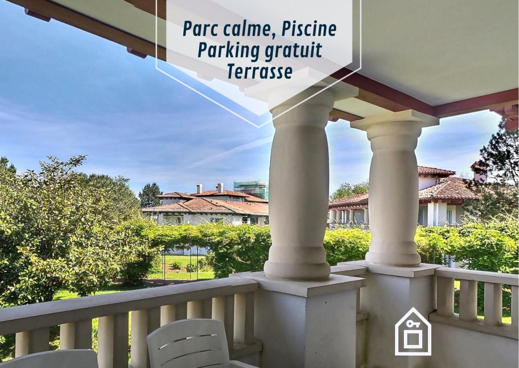 Hasparren-121 T2 Terrasse Et Piscine Urrugne Exterior foto